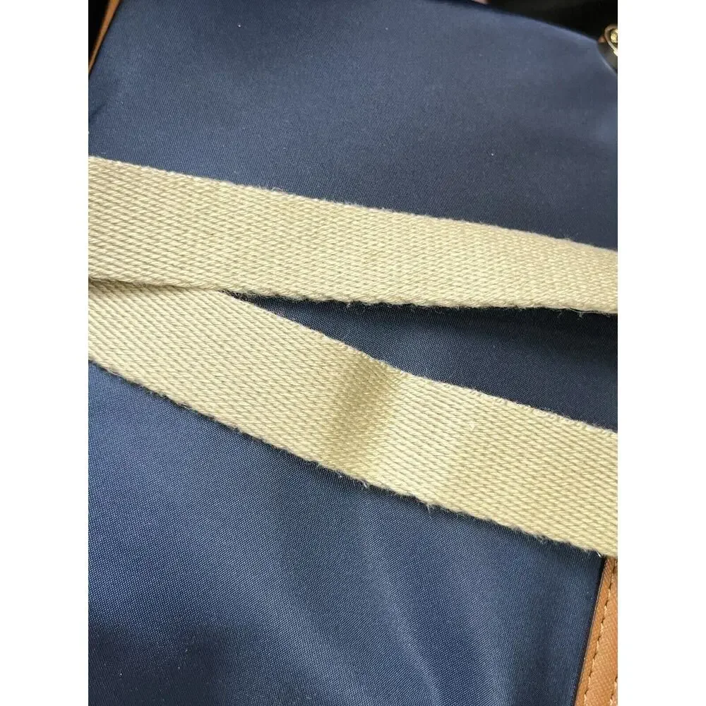 Michael Kors Authenticated Kempton Navy‎ Nylon Leather Crossbody Shoulder Bag